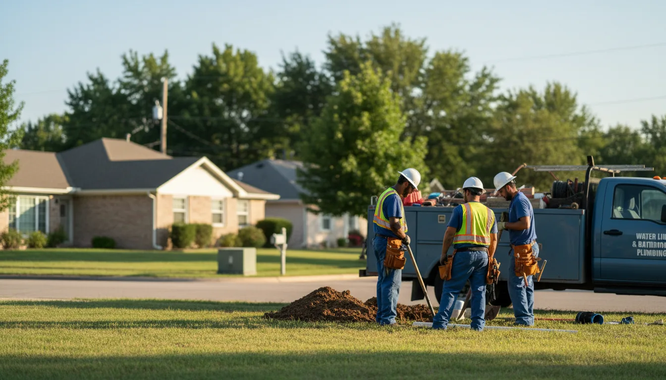Residential water line and bathroom plumbing service in Wylie, TX